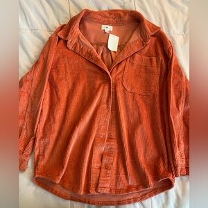 NWT bp oversized corduroy shacket